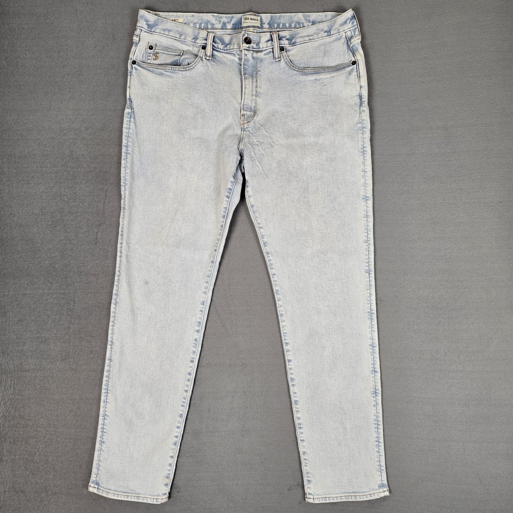 Todd Snyder Slim Fit Jeans Mens 36x32 Stretch 5-Pocket Light Wash Denim Straight